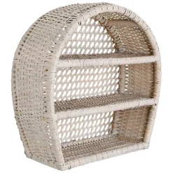 Fabrique de Styles Étagères Murales>Étagère murale 3 niveaux en rotin h41cm - Ednna Blanchi