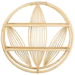 Fabrique de Styles Étagères Murales>Étagère murale 2 niveaux en rotin d60cm - Gispsy Naturel