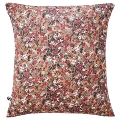 Fabrique de Styles Taies Et Traversins>Taie d'oreiller en gaze de coton imprimée 60x60cm - Capucine Camel