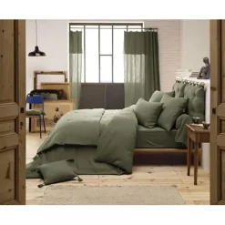 Fabrique de Styles Taies Et Traversins>Taie d'oreiller en gaze de coton 50x70cm - Gaia Romarin