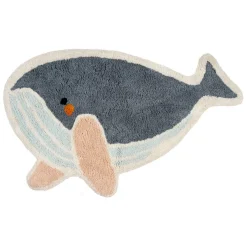 Fabrique de Styles Déco>Tapis baleine tufté en coton - Banquise Bleu