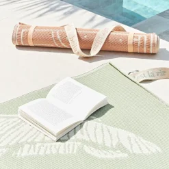 Fabrique de Styles Draps De Plage Et Foutas>Tapis de plage en tissu 170x70cm - Allegra Vert d'eau