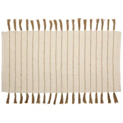 Fabrique de Styles Tapis>Tapis en coton et jute écru 140x70cm - Kolore Ecru