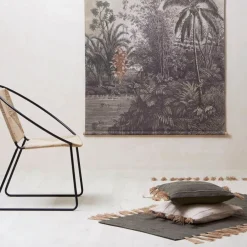 Fabrique de Styles Tapis>Tapis en coton et jute 140x70cm - Kolore Kaki