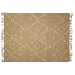 Fabrique de Styles Tapis>Tapis en jute et laine 200x140cm - Urazia Naturel