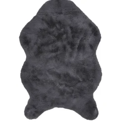 Fabrique de Styles Déco>Tapis imitation fourrure poil fin 60x90cm Gris