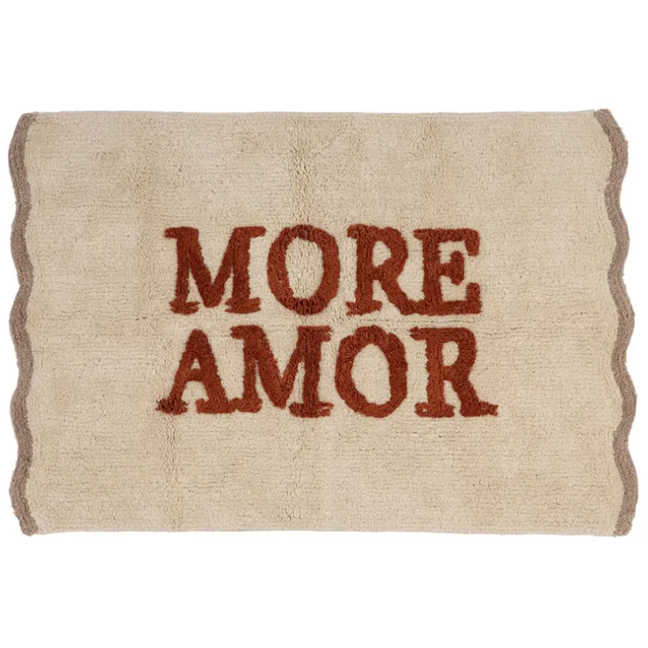 Fabrique de Styles Tapis>Tapis More amor en coton 90x60cm - Nomadea Terracotta