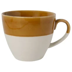 Fabrique de Styles Tasses Et Mugs>Tasse en grès et blanc - Crakel Moutarde