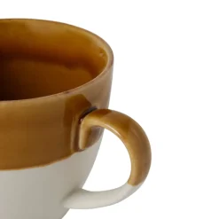 Fabrique de Styles Tasses Et Mugs>Tasse en grès et blanc - Crakel Moutarde