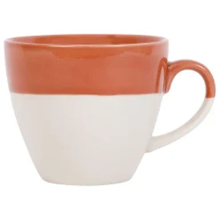 Fabrique de Styles Tasses Et Mugs>Tasse en grès et blanc - crakel Terracotta