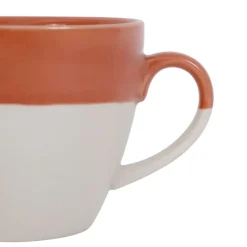 Fabrique de Styles Tasses Et Mugs>Tasse en grès et blanc - crakel Terracotta