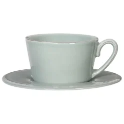 Fabrique de Styles Tasses Et Mugs>Tasse et sous-tasse en faïence - constance Vert d'eau