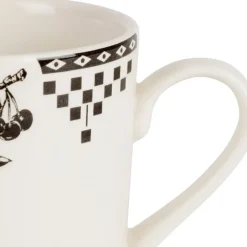 Fabrique de Styles Tasses Et Mugs>Tasse haute en faïence 34.5cl - Damier Anthracite