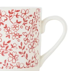 Fabrique de Styles Tasses Et Mugs>Tasse haute en faîence - p'tites fleurs Bordeaux