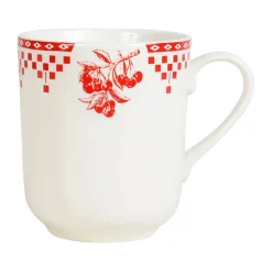 Fabrique de Styles Tasses Et Mugs>Tasse haute en faïence damier - campagne Rouge
