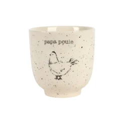 Fabrique de Styles Tasses Et Mugs>Tasse Papa en grès moucheté 15cl - La Ferme Blanc