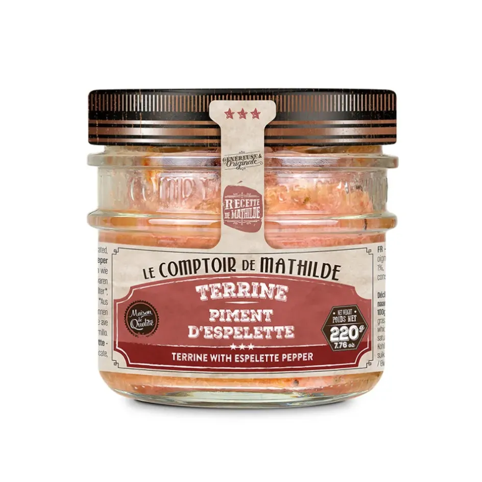 Fabrique de Styles Conserverie>Terrine au piment d'espelette 220g Multicolore