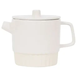 Fabrique de Styles Théières Et Cafetières>Theiere avec filtre en grès écru 90cL - Cannele Ecru