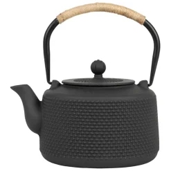 Fabrique de Styles Théières Et Cafetières>Theiere en fonte avec anse corde - point Noir