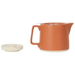 Fabrique de Styles Théières Et Cafetières>Theiere en grès et filtre inox 1l - Verde Terracotta