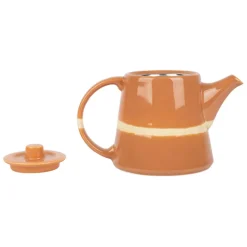 Fabrique de Styles Théières Et Cafetières>Théière avec filtre 1.1l en porcelaine - sweet leaves Terracotta