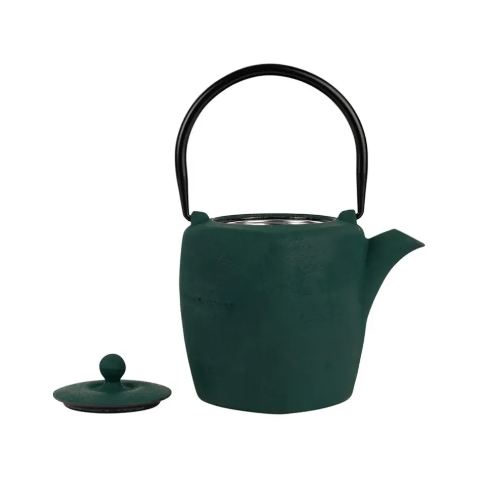Fabrique de Styles Théières Et Cafetières>Théière en fonte et inox emeraude et noir 90cl - Arty Emeraude, Noir