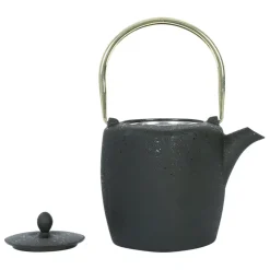 Fabrique de Styles Théières Et Cafetières>Théière en fonte et inox noir et doré 1.5L - Arty Noir, Doré