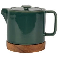 Fabrique de Styles Théières Et Cafetières>Théière en grès émeraude avec filtre 70cl - Nordika Emeraude