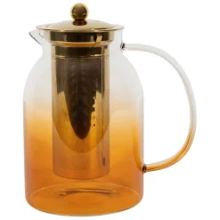 Fabrique de Styles Théières Et Cafetières>Théière en verre borosilicate 1.5L - Funky Ambre
