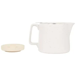 Fabrique de Styles Théières Et Cafetières>Théière mate avec filtre verde 1l en grès Blanc