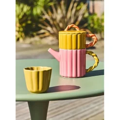 Fabrique de Styles Théières Et Cafetières>Théière solitaire en porcelaine et jaune - Lizzy Rose