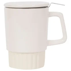 Fabrique de Styles Tasses Et Mugs>Tisaniere avec filtre en grès 40cl - Cannele Ecru