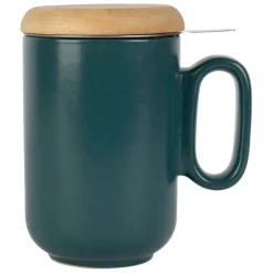 Fabrique de Styles Tasses Et Mugs>Tisaniere en grès avec filtre émeraude - baltika Emeraude