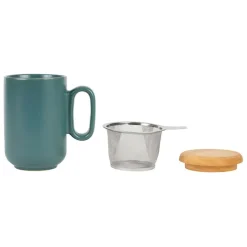 Fabrique de Styles Tasses Et Mugs>Tisaniere en grès avec filtre émeraude - baltika Emeraude