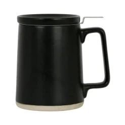 Fabrique de Styles Tasses Et Mugs>Tisaniere en grès avec filtre mat 50cl - Verde Noir
