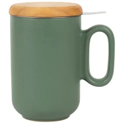 Fabrique de Styles Tasses Et Mugs>Tisaniere en grès avec filtre mat - baltika Vert