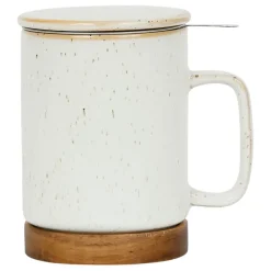 Fabrique de Styles Tasses Et Mugs>Tisanière en grès avec filtre - nordika Blanc
