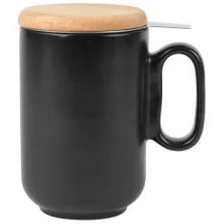 Fabrique de Styles Tasses Et Mugs>Tisanière en grès avec filtre mat - baltika Noir