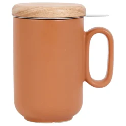 Fabrique de Styles Tasses Et Mugs>Tisanière en grès avec filtre - Baltika Terracotta