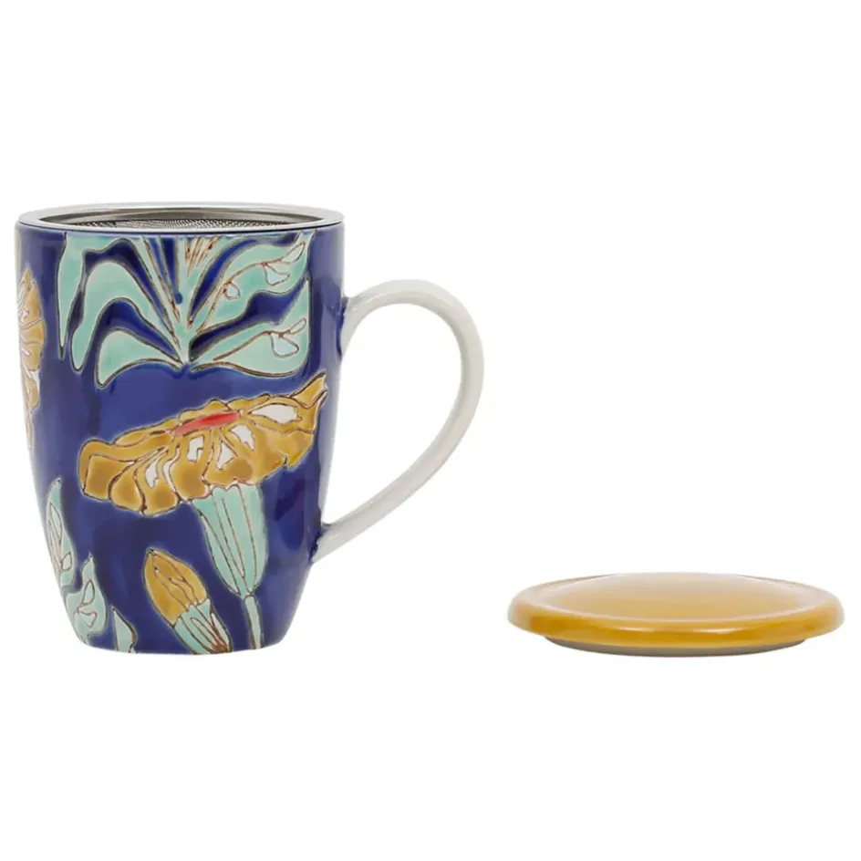 Fabrique de Styles Tasses Et Mugs>Tisanière en grès et inox 30cl - Flaura Multicolore