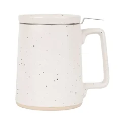 Fabrique de Styles Tasses Et Mugs>Tisanière mate avec filtre verde 50cl en grès Blanc