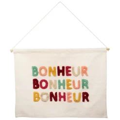 Fabrique de Styles Tableaux Et Toiles>Toile en coton"Bonheur" 86x60cm - Famille Multicolore