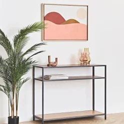 Fabrique de Styles Tableaux Et Toiles>Toile encadree montagnes 50x70cm rose Naturel