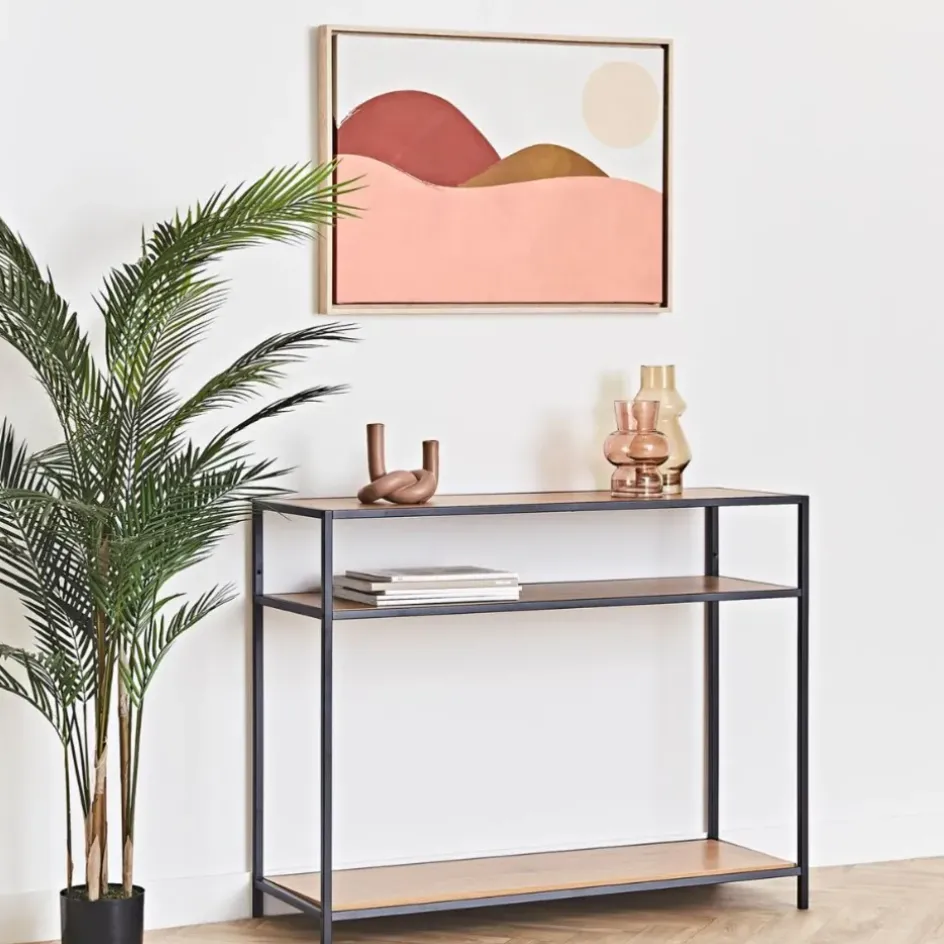 Fabrique de Styles Tableaux Et Toiles>Toile encadree montagnes 50x70cm rose Naturel