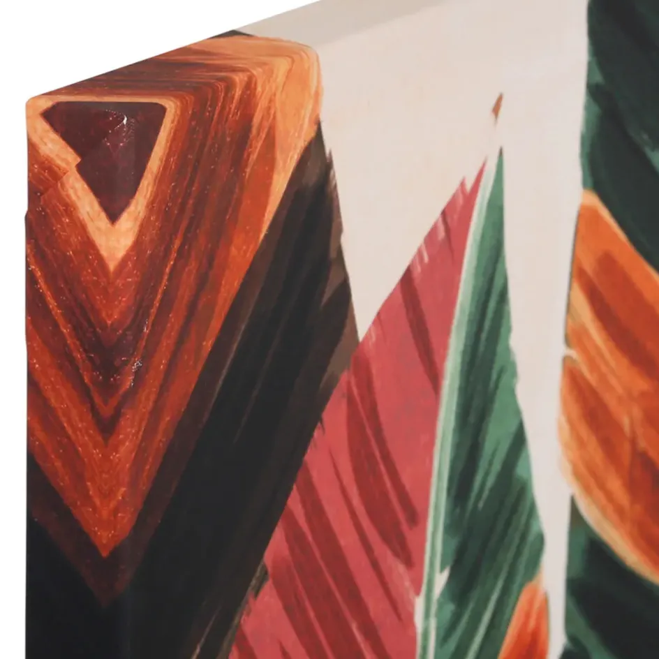 Fabrique de Styles Tableaux Et Toiles>Toile feuilles en tissu 60x90cm - Seguia Multicolore