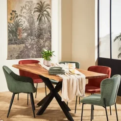 Fabrique de Styles Tableaux Et Toiles>Toile jungle en tissu et sapin 120x150cm Multicolore