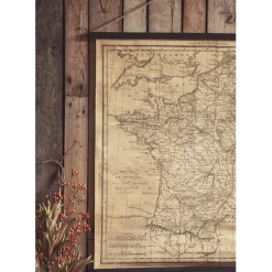 Fabrique de Styles Tableaux Et Toiles>Toile "carte royaume de fr 98x96cm Beige