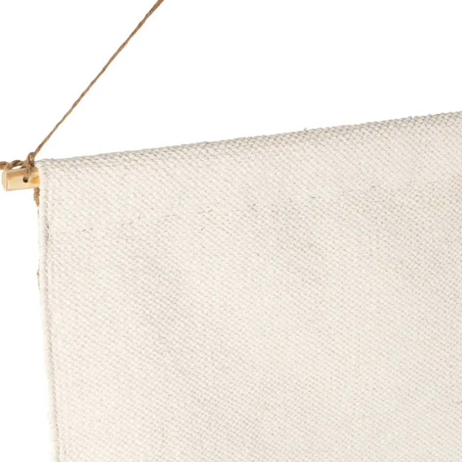 Fabrique de Styles Tableaux Et Toiles>Toile tufté en coton 125x140cm - Organic Ecru