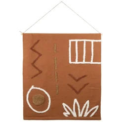 Fabrique de Styles Tableaux Et Toiles>Toile tufté en coton 120x110cm - Minimal Terracotta