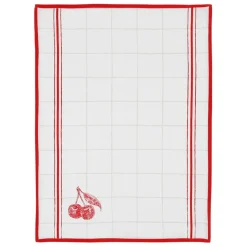 Fabrique de Styles Torchons, Tabliers Et Maniques>Torchon damier collect 50x70cmen coton - louise Rouge